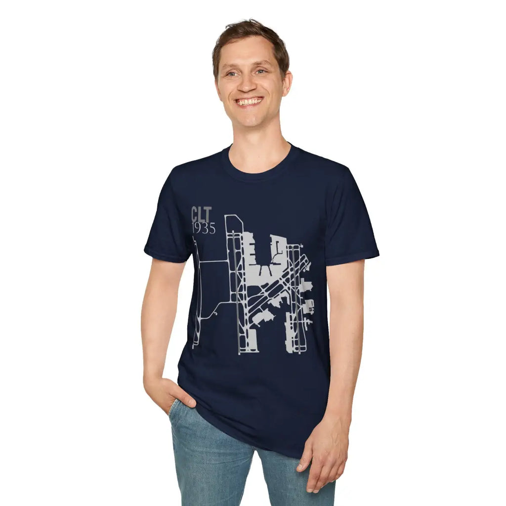 CLT Charlotte Douglas International - 1935 - Tee - T-Shirt - Gifts for pilots - Aviation apparel