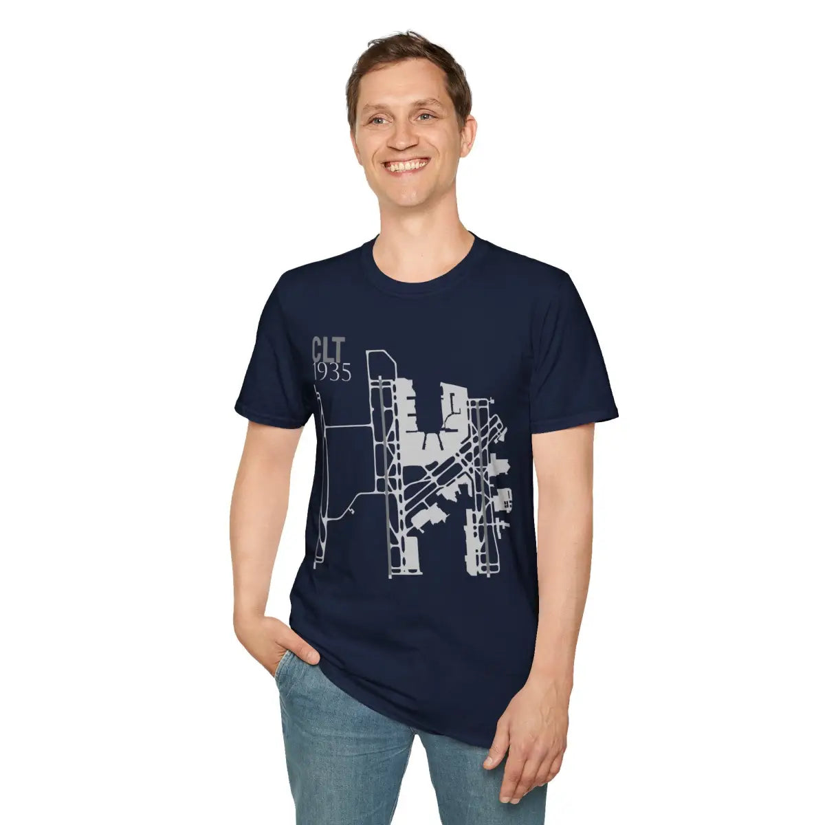 CLT Charlotte Douglas International - 1935 - Tee - T-Shirt - Gifts for pilots - Aviation apparel