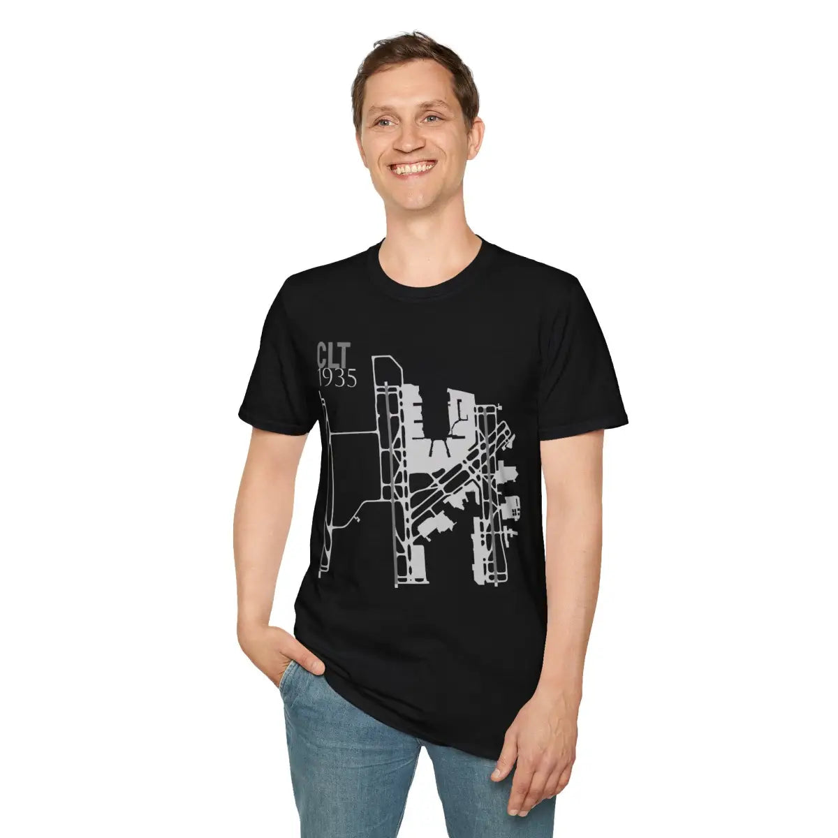 CLT Charlotte Douglas International - 1935 - Tee - T-Shirt - Gifts for pilots - Aviation apparel