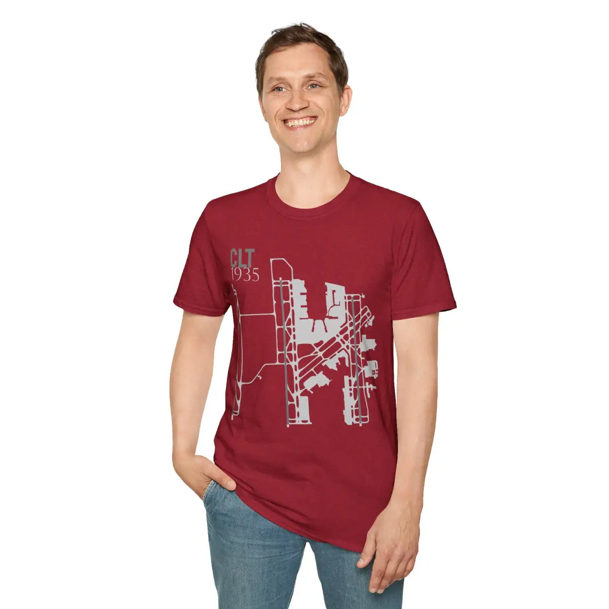 CLT Charlotte Douglas International - 1935 - Tee - T-Shirt - Gifts for pilots - Aviation apparel