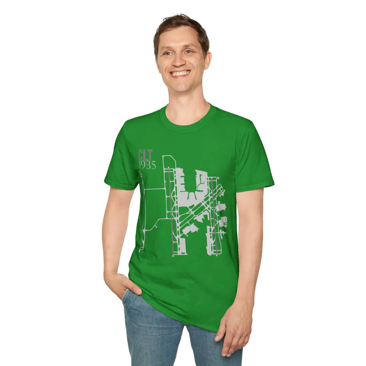 CLT Charlotte Douglas International - 1935 - Tee - T-Shirt - Gifts for pilots - Aviation apparel