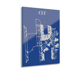 CLT - Charlotte Douglas International Acrylic Print - Home Decor - Pilot gifts - WWII warbird t-shirt