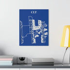 CLT - Charlotte Douglas International Acrylic Print - Home Decor - Pilot gifts - WWII warbird t-shirt