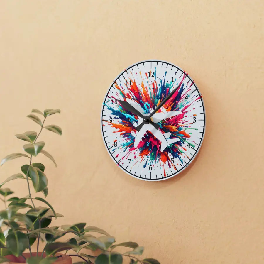 Colorful Airliner Acrylic Wall Clock - Perfect Gift for Travel Lovers - Home Decor - Pilot gifts - WWII warbird t-shirt