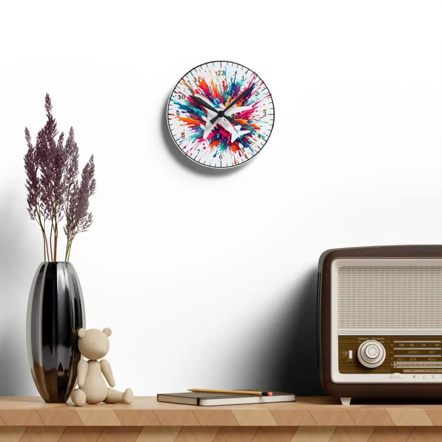Colorful Airliner Acrylic Wall Clock - Perfect Gift for Travel Lovers - Home Decor - Pilot gifts - WWII warbird t-shirt