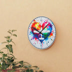 Colorful Cessna Heart Acrylic Wall Clock - Perfect Gift for Aviation Lovers and Home Decor - Pilot gifts - WWII warbird