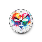Colorful Cessna Heart Acrylic Wall Clock - Perfect Gift for Aviation Lovers and Home Decor - Pilot gifts - WWII warbird