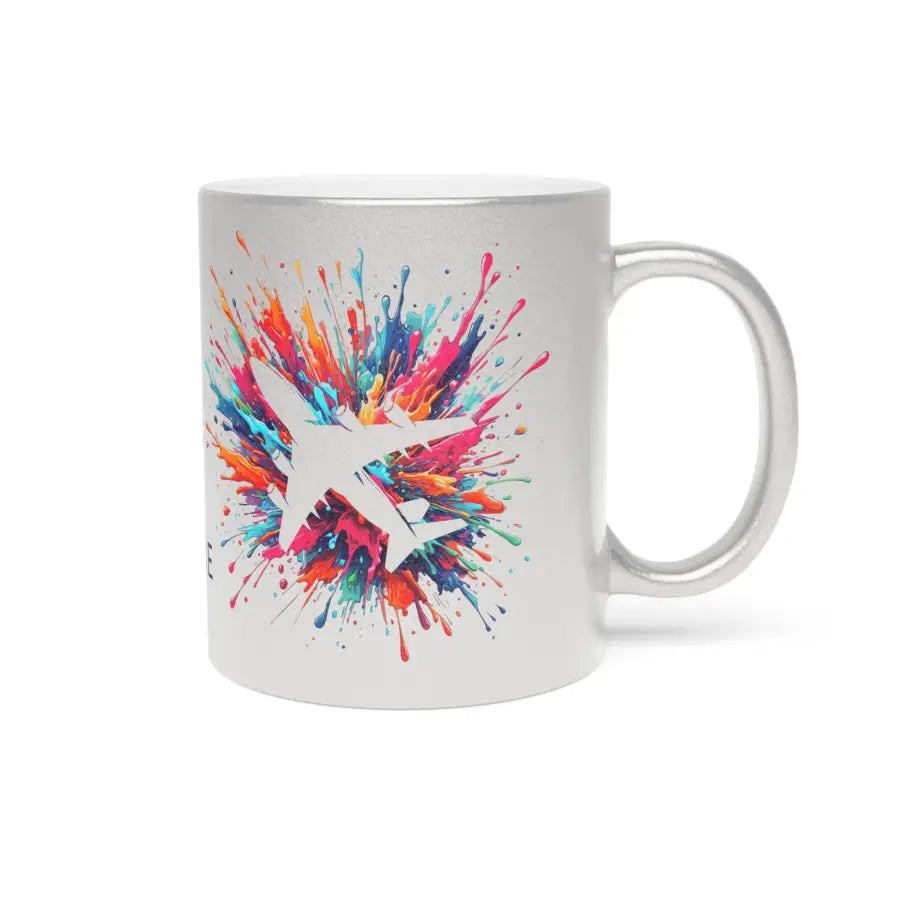 Colorful - Fly Live Inspire Splash Metallic Mug – Perfect for Coffee Lovers & Gift Giving - Gifts pilots - Aviation