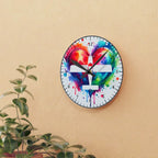 Colorful Heart Airplane Acrylic Wall Clock - Perfect Gift for Aviation Lovers and Home Decor - Pilot gifts - WWII