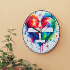 Colorful Heart Airplane Acrylic Wall Clock - Perfect Gift for Aviation Lovers and Home Decor - Pilot gifts - WWII