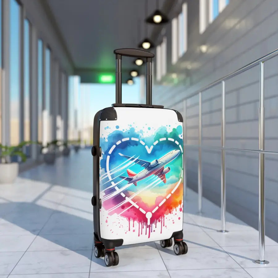 Colorful Heart Travel Suitcase for Adventurers - Ideal Vacations & Getaways - Bags - Gifts pilots - Aviation apparel
