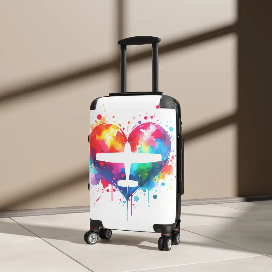Colorful Heart Travel Suitcase - Perfect for Adventurers and Travelers - Bags - Gifts pilots - Aviation apparel