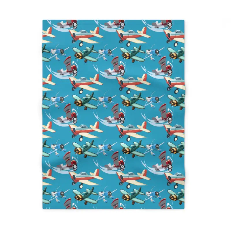 Colorful Skies Baby Blanket – Biplane and Airplane Friends - Home Decor - Pilot gifts - WWII warbird t-shirt