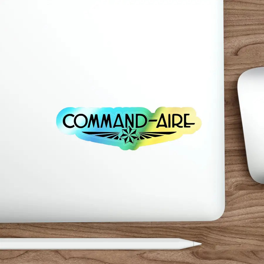 Command-Aire - Holographic Die-Cut Stickers - Paper products - Pilot gifts - WWII warbird t-shirt