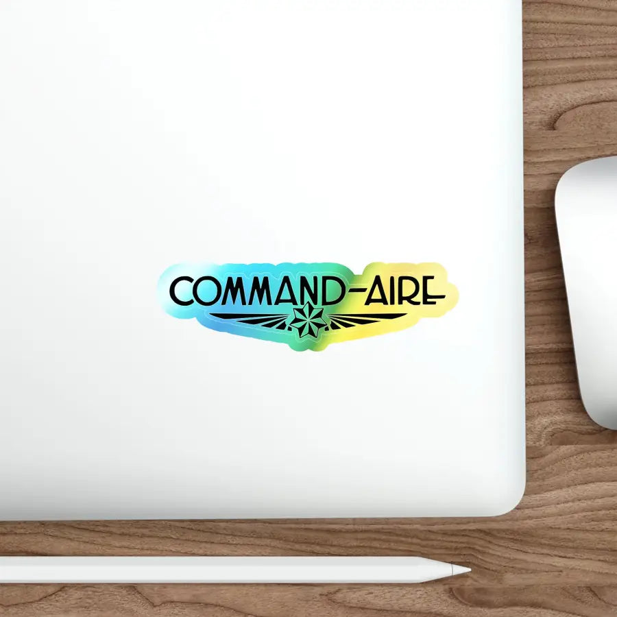 Command-Aire - Holographic Die-Cut Stickers - Paper products - Pilot gifts - WWII warbird t-shirt