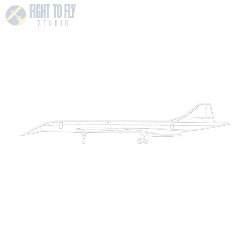 Concorde Die Cut Metal Wall Art - Sign - Pilot gifts - WWII warbird t-shirt
