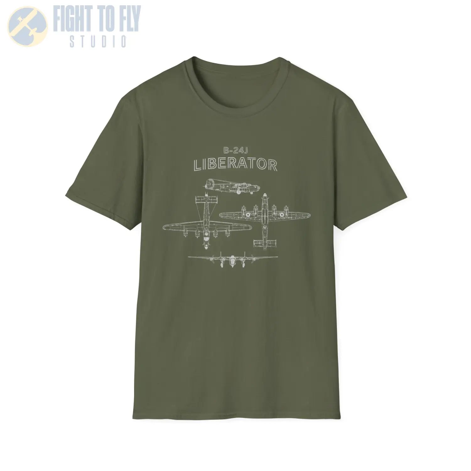 Consolidated B-24J Liberator — T-shirt - T-Shirt - Pilot gifts - WWII warbird t-shirt