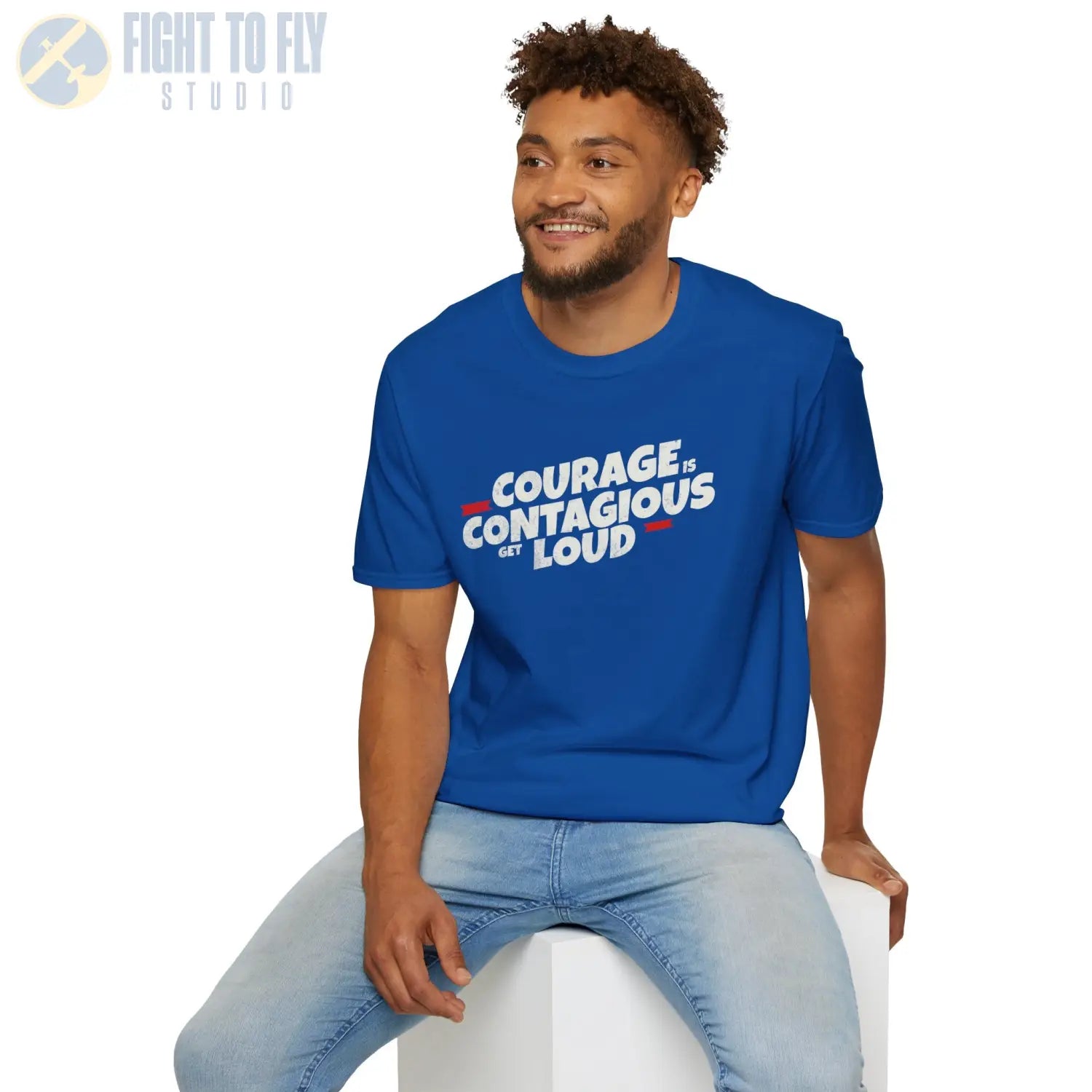 Courage Is Contagious – Get Loud - T-Shirt - Pilot gifts - WWII warbird t-shirt