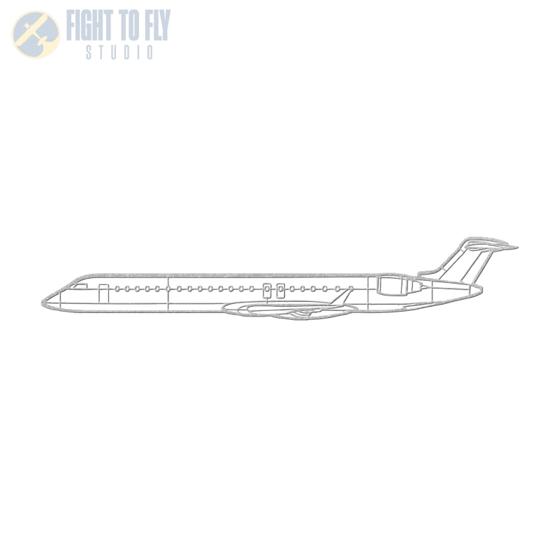 CRJ-900 Die Cut Metal Wall Art - Sign - Pilot gifts - WWII warbird t-shirt