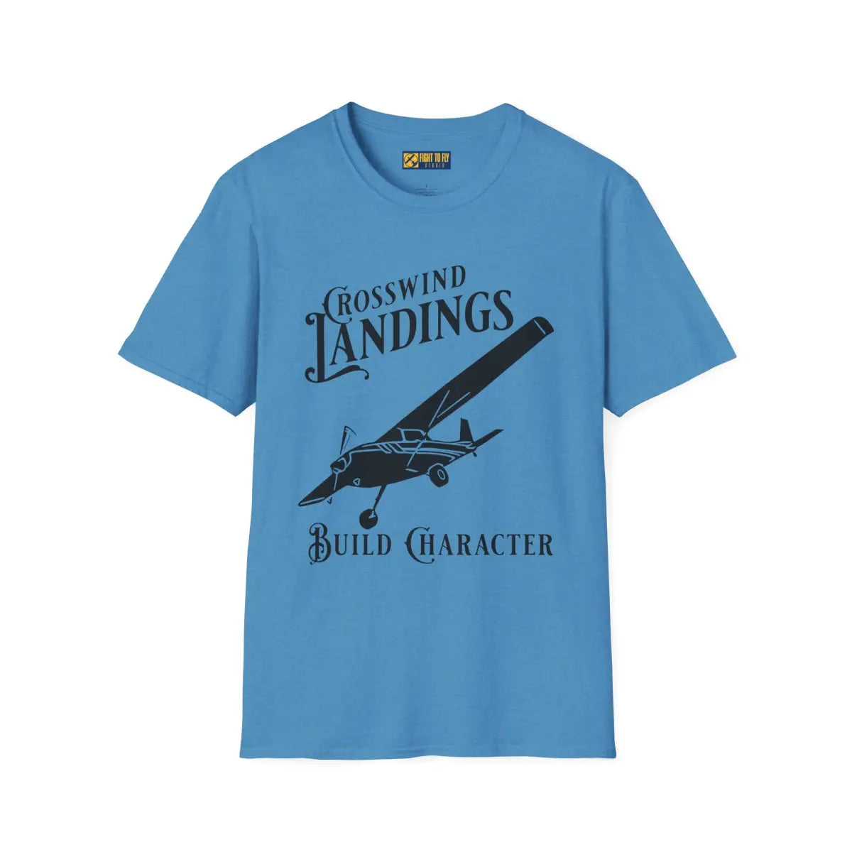 Crosswind Landings Build Character - Tee - T-Shirt - Pilot gifts - WWII warbird t-shirt