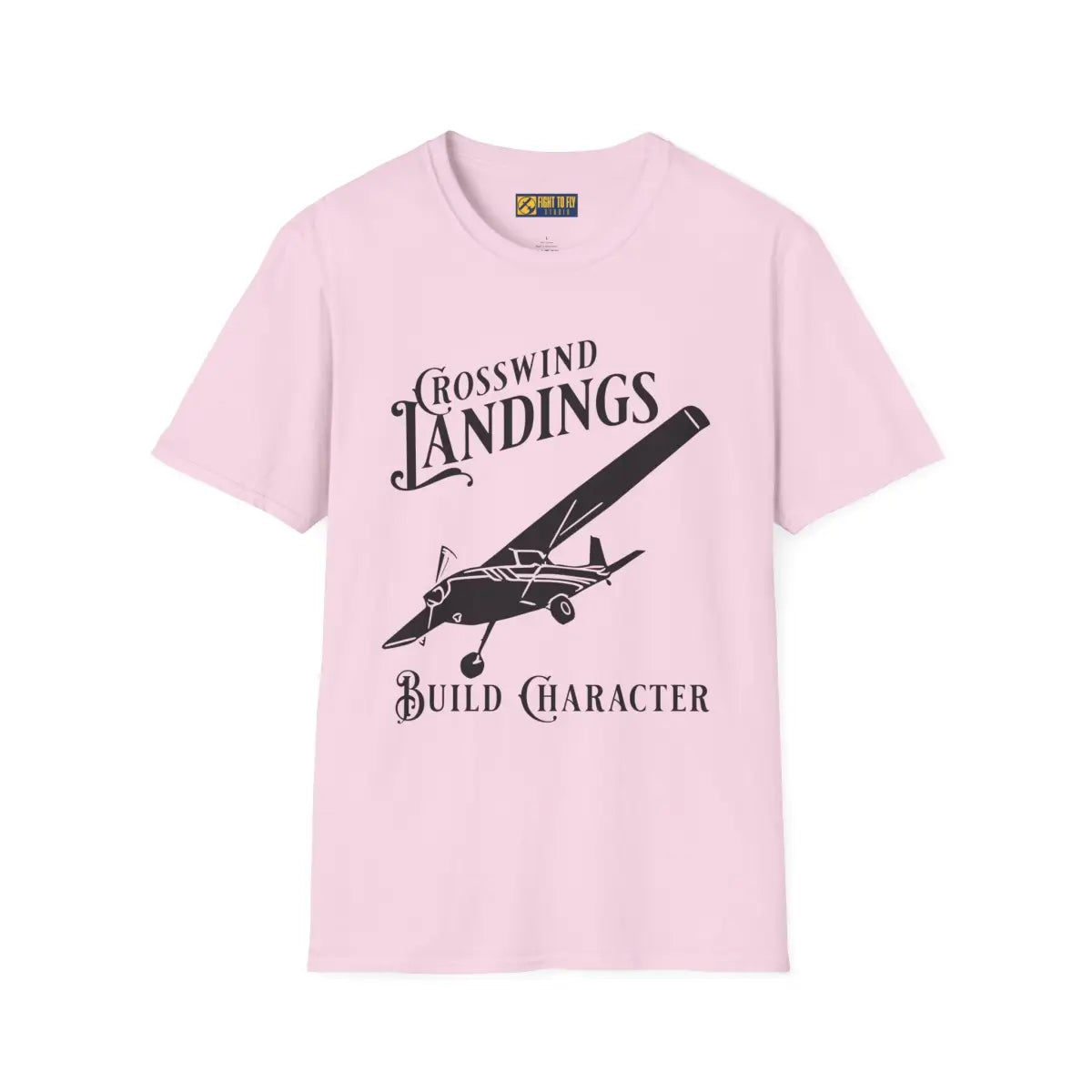 Crosswind Landings Build Character - Tee - T-Shirt - Pilot gifts - WWII warbird t-shirt