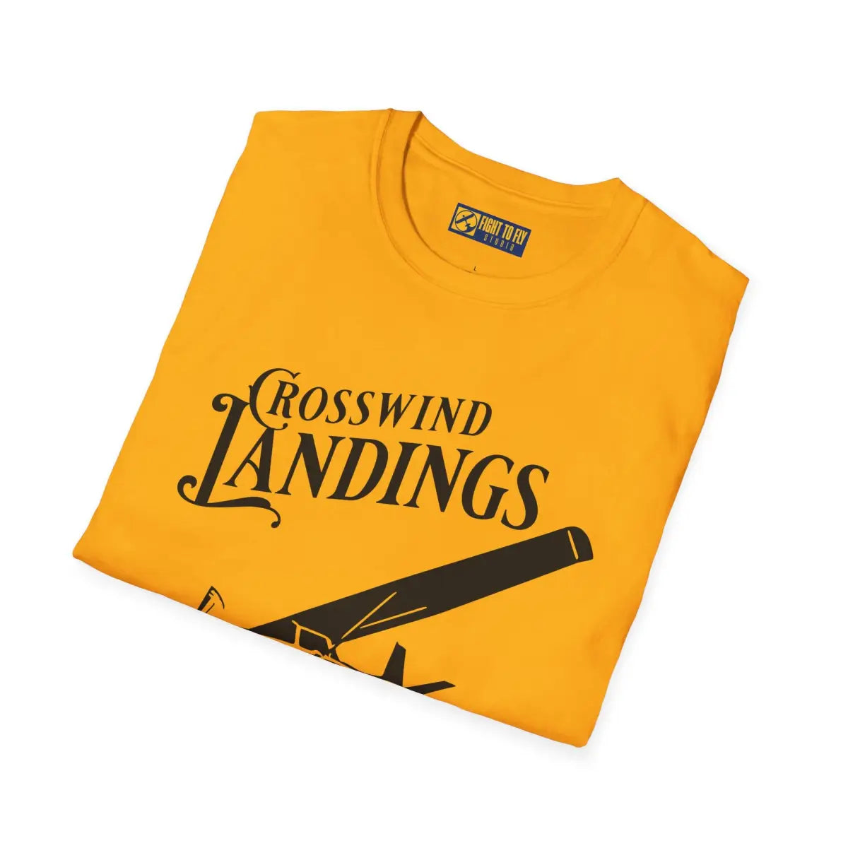 Crosswind Landings Build Character - Tee - T-Shirt - Pilot gifts - WWII warbird t-shirt