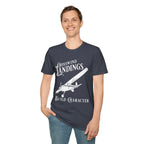 Crosswind Landings Build Character - Tee - T-Shirt - Pilot gifts - WWII warbird t-shirt