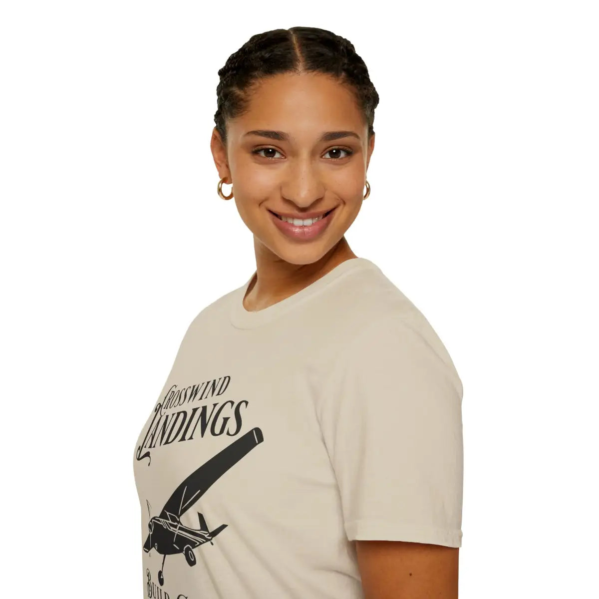 Crosswind Landings Build Character - Tee - T-Shirt - Gifts for pilots - Aviation apparel