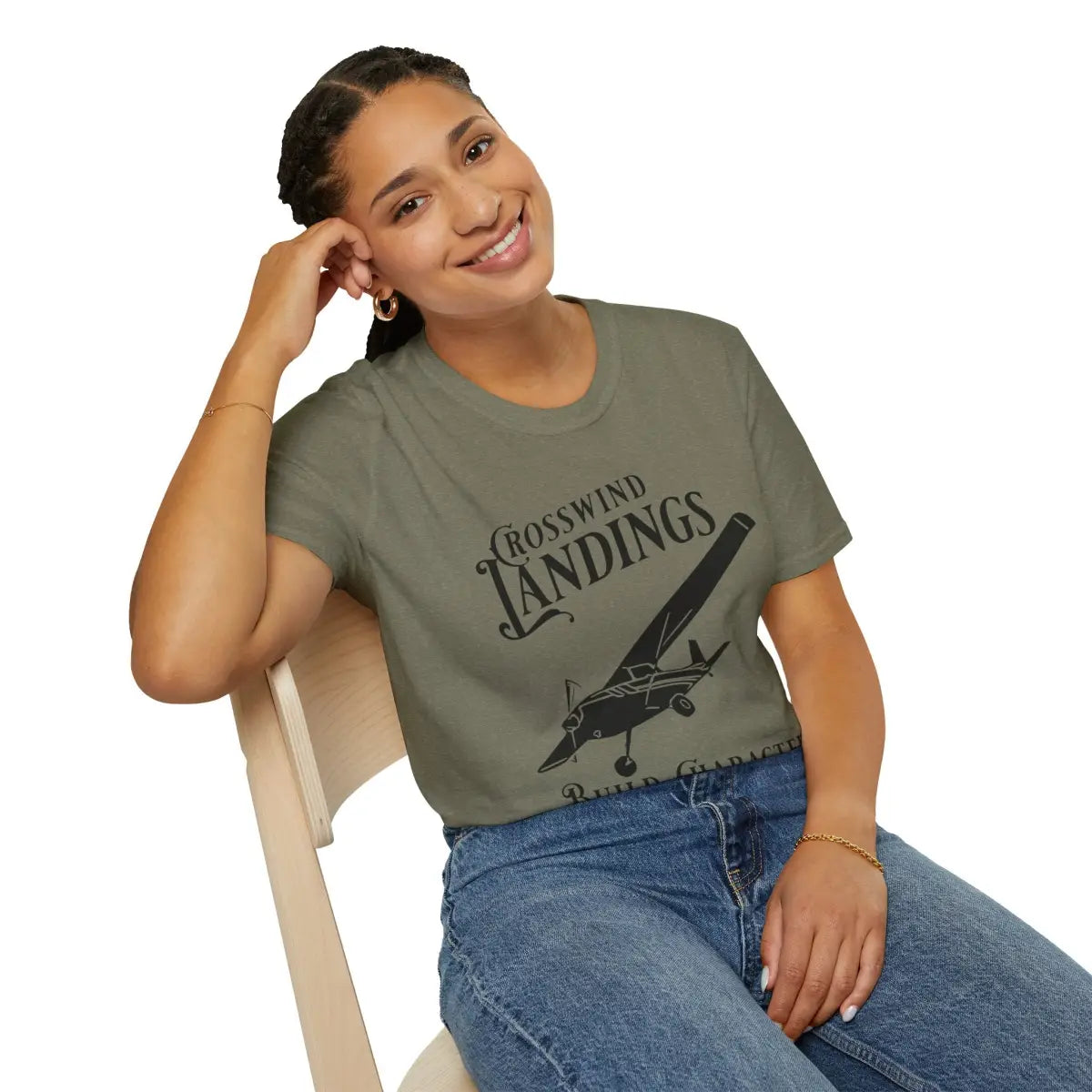 Crosswind Landings Build Character - Tee - T-Shirt - Pilot gifts - WWII warbird t-shirt