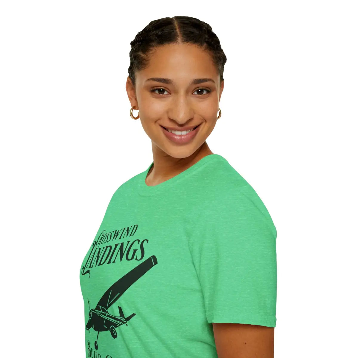 Crosswind Landings Build Character - Tee - T-Shirt - Pilot gifts - WWII warbird t-shirt