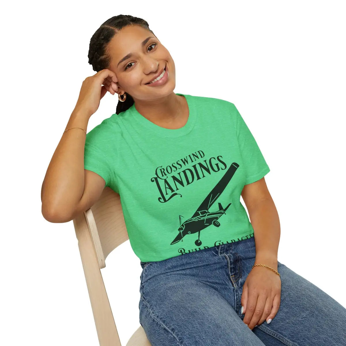 Crosswind Landings Build Character - Tee - T-Shirt - Pilot gifts - WWII warbird t-shirt