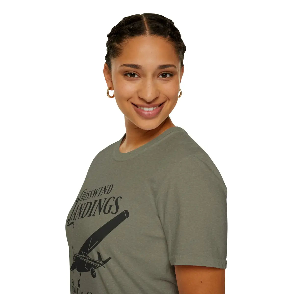 Crosswind Landings Build Character - Tee - T-Shirt - Pilot gifts - WWII warbird t-shirt