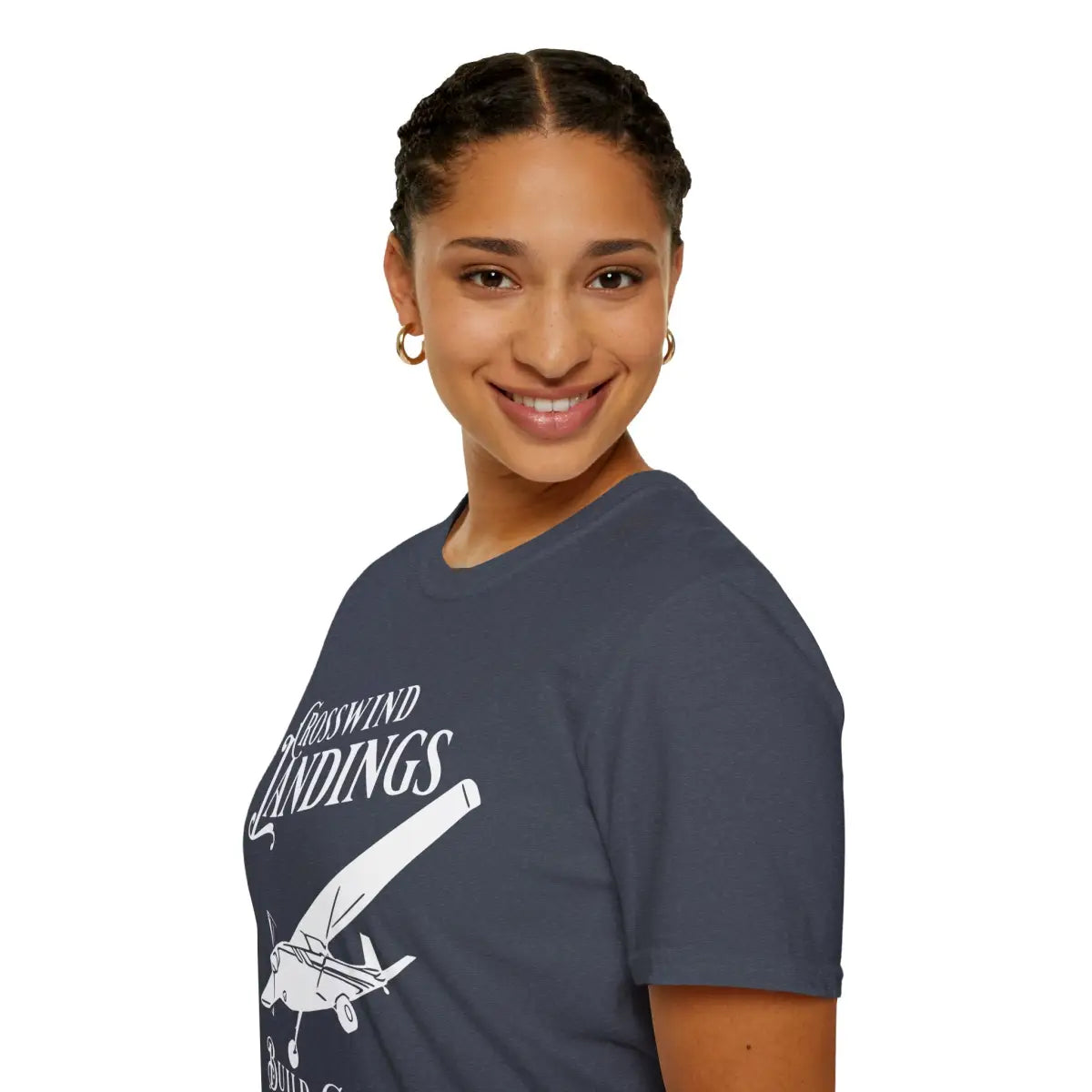 Crosswind Landings Build Character - Tee - T-Shirt - Gifts for pilots - Aviation apparel