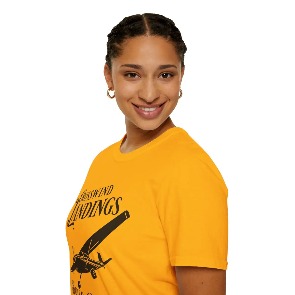 Crosswind Landings Build Character - Tee - T-Shirt - Pilot gifts - WWII warbird t-shirt