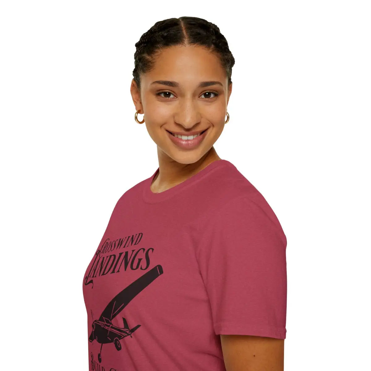 Crosswind Landings Build Character - Tee - T-Shirt - Gifts for pilots - Aviation apparel