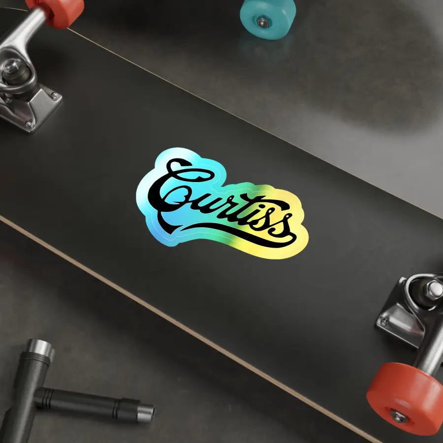 Curtiss Logo Holographic Die-Cut Stickers - Paper products - Pilot gifts - WWII warbird t-shirt