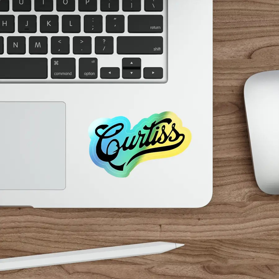 Curtiss Logo Holographic Die-Cut Stickers - Paper products - Pilot gifts - WWII warbird t-shirt