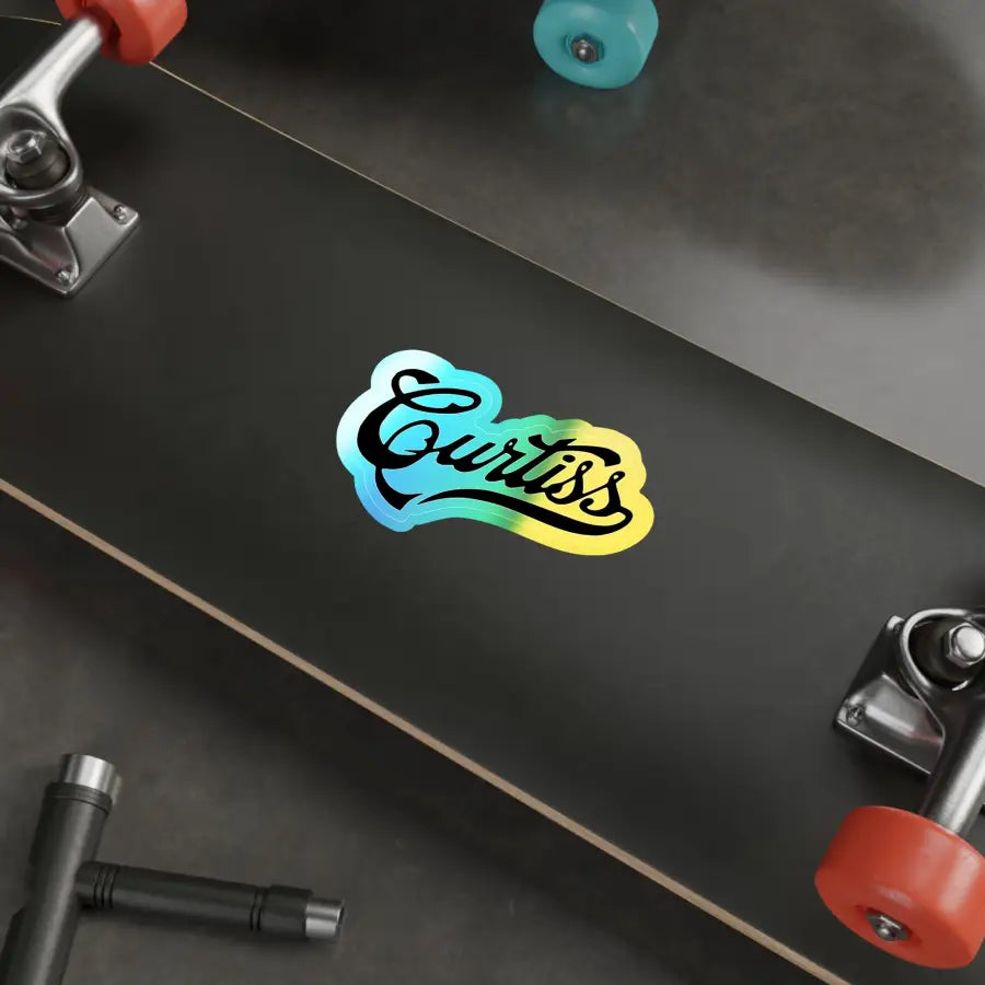 Curtiss Logo Holographic Die-Cut Stickers - Paper products - Gifts for pilots - Aviation apparel