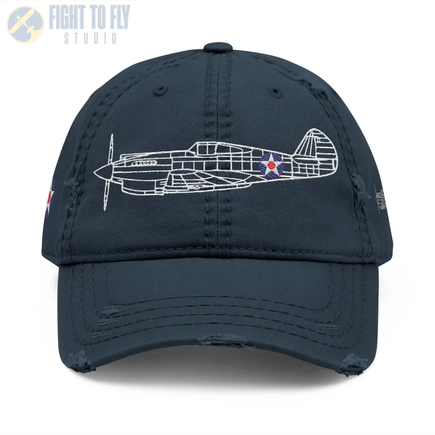 Curtiss P-40C Tomahawk – Army Air Corps Emblem Embroidered Cap - Hats - Pilot gifts - WWII warbird t-shirt