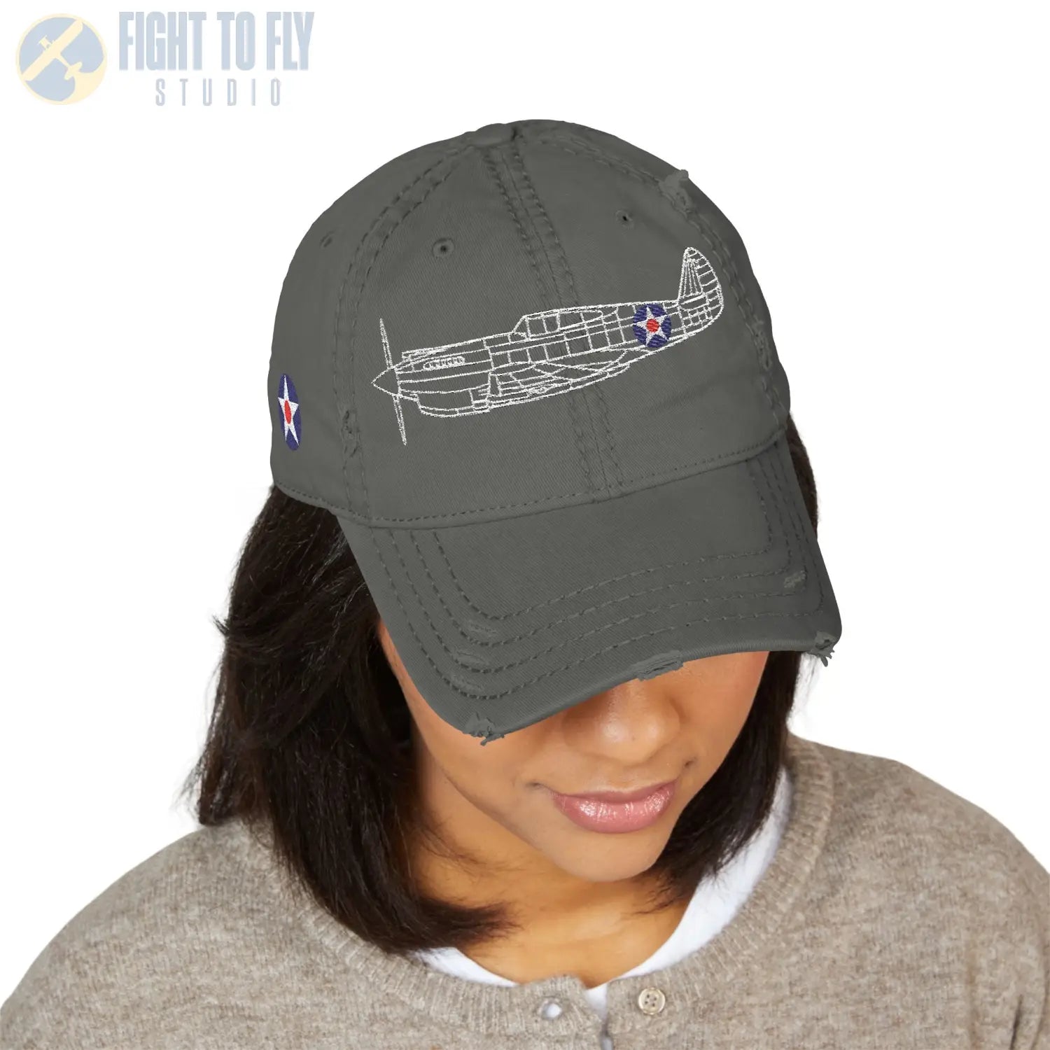 Curtiss P-40C Tomahawk – Army Air Corps Emblem Embroidered Cap - Hats - Pilot gifts - WWII warbird t-shirt