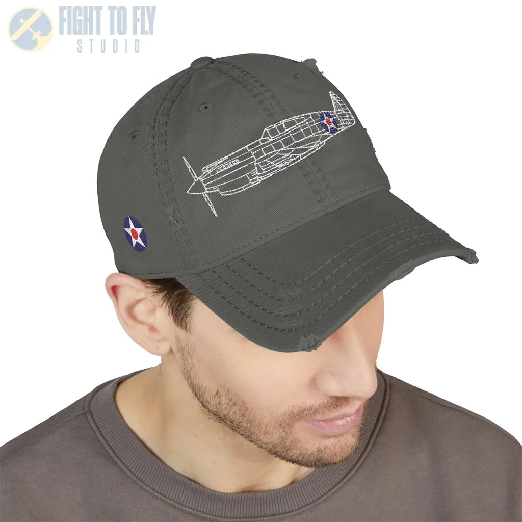 Curtiss P-40C Tomahawk – Army Air Corps Emblem Embroidered Cap - Hats - Pilot gifts - WWII warbird t-shirt