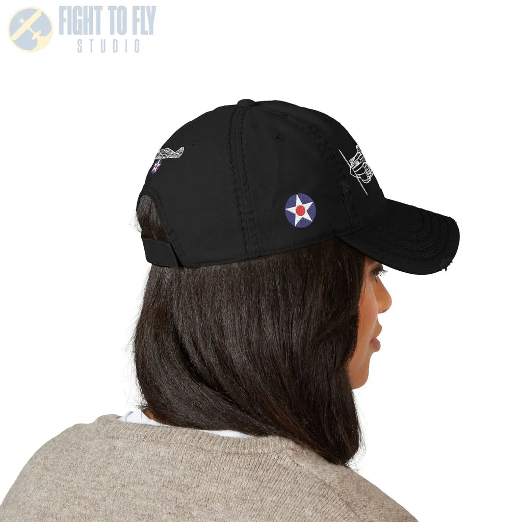 Curtiss P-40C Tomahawk – Army Air Corps Emblem Embroidered Cap - Hats - Pilot gifts - WWII warbird t-shirt