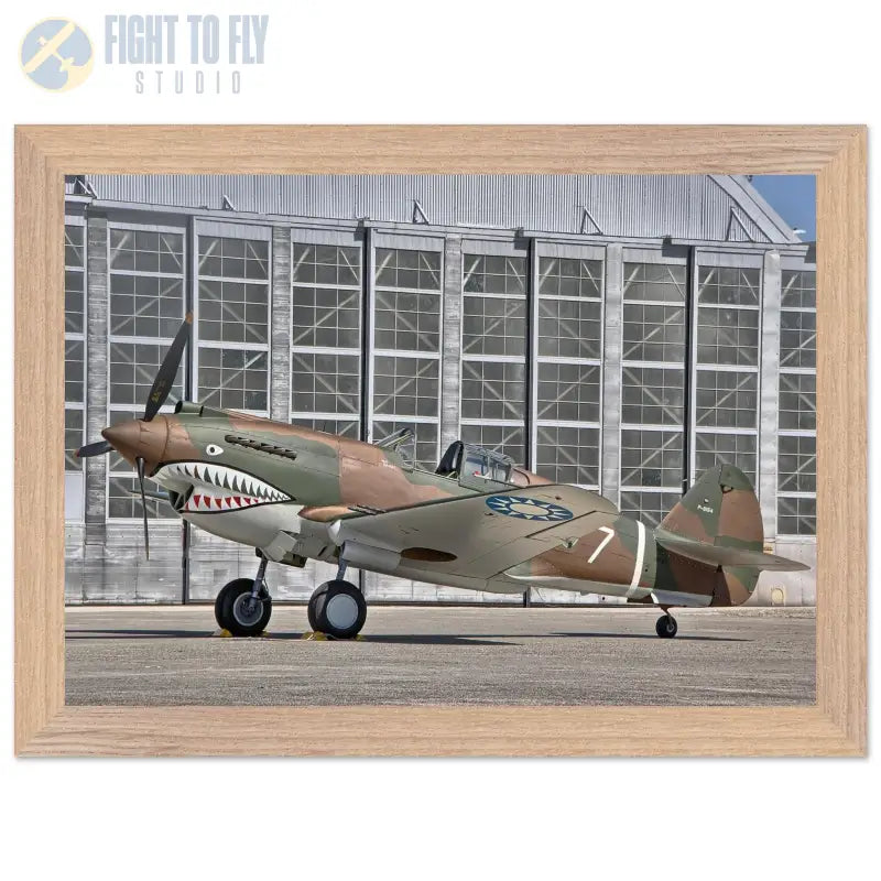 Curtiss P-40C Tomahawk Parked with AVG First Pursuit Squadron Markings - Print Material - Gifts for pilots - Aviation