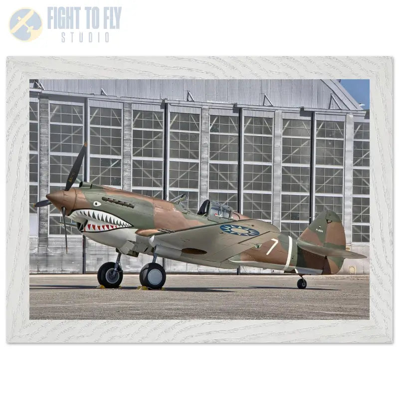 Curtiss P-40C Tomahawk Parked with AVG First Pursuit Squadron Markings - Print Material - Gifts for pilots - Aviation