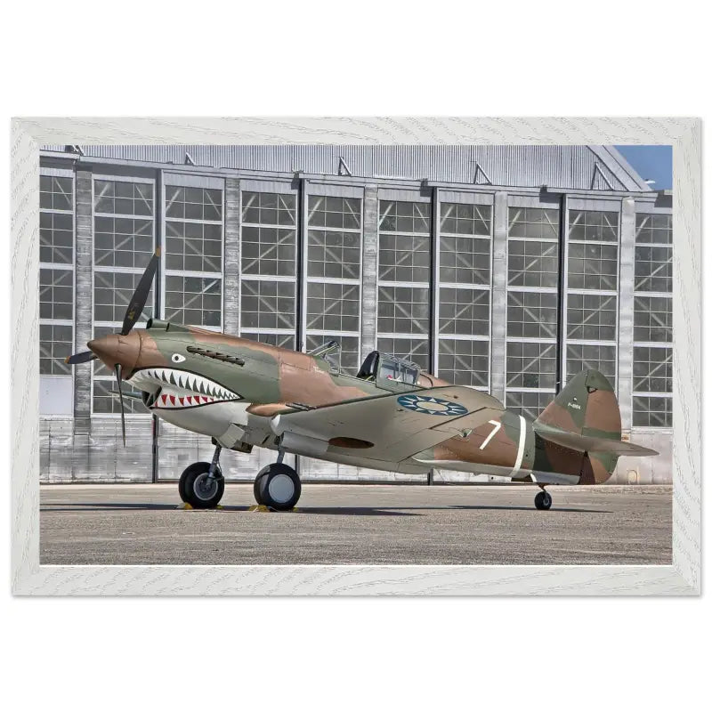 Curtiss P-40C Tomahawk Parked with AVG First Pursuit Squadron Markings - Print Material - Gifts for pilots - Aviation