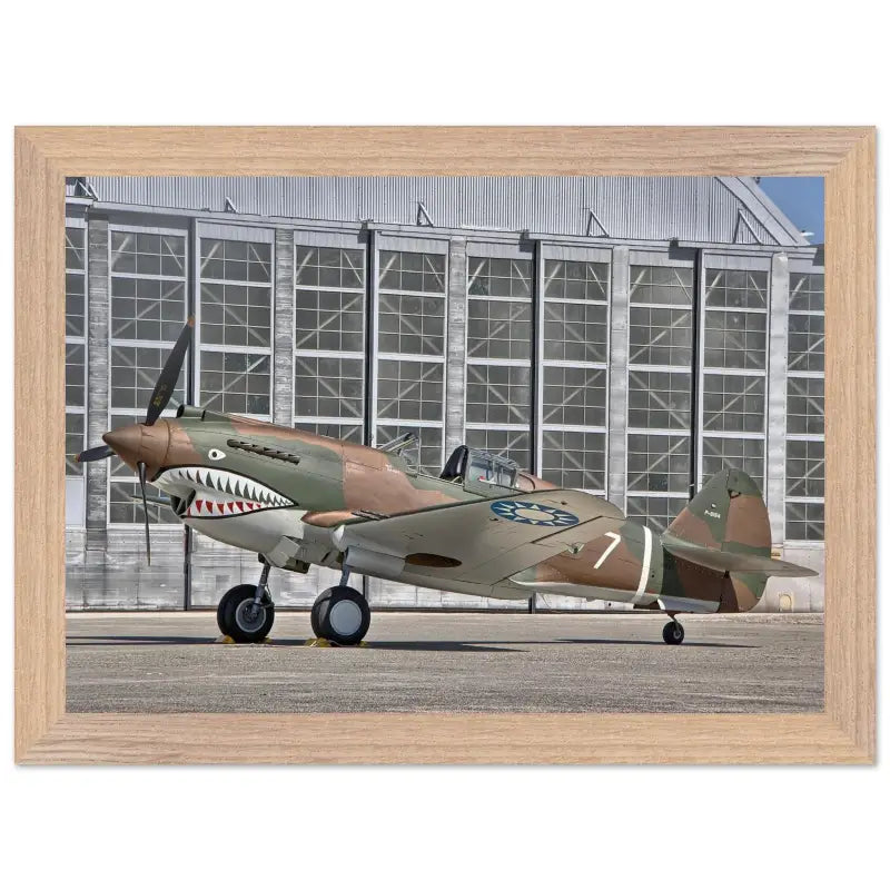 Curtiss P-40C Tomahawk Parked with AVG First Pursuit Squadron Markings - Print Material - Gifts for pilots - Aviation