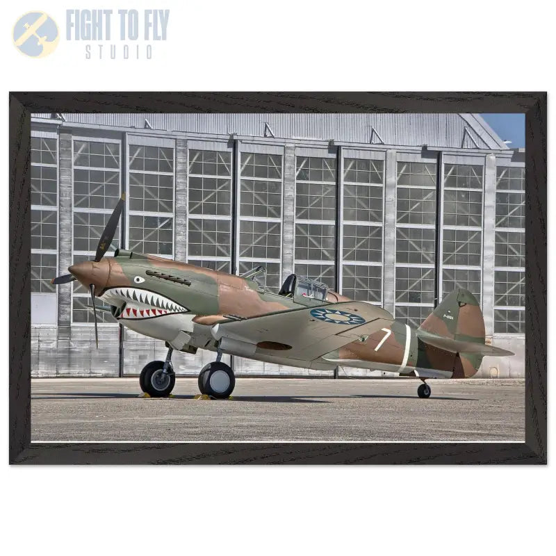 Curtiss P-40C Tomahawk Parked with AVG First Pursuit Squadron Markings - Print Material - Gifts for pilots - Aviation