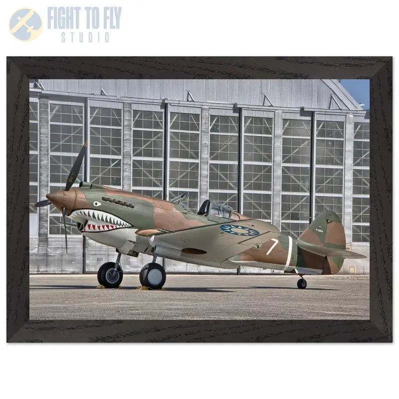 Curtiss P-40C Tomahawk Parked with AVG First Pursuit Squadron Markings - Print Material - Gifts for pilots - Aviation