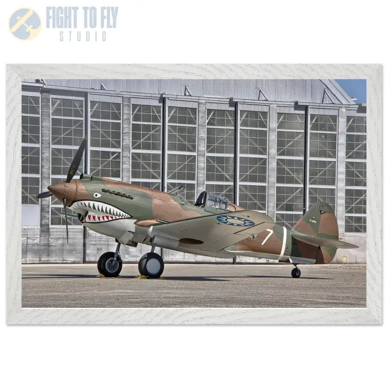 Curtiss P-40C Tomahawk Parked with AVG First Pursuit Squadron Markings - Print Material - Gifts for pilots - Aviation