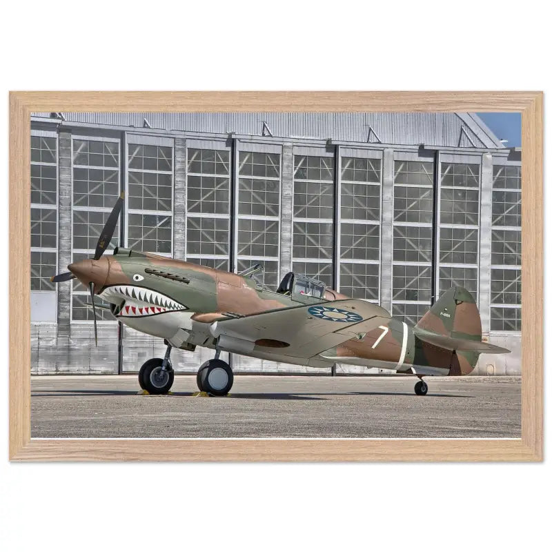 Curtiss P-40C Tomahawk Parked with AVG First Pursuit Squadron Markings - Print Material - Gifts for pilots - Aviation